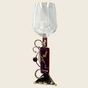 Gary Rosenthal Kiddush Cups Glass Stem Miriam's Cup by Gary Rosenthal