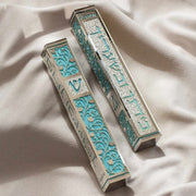 SURI Mezuzahs Silver and Turquoise Pomegranate Mezuzah