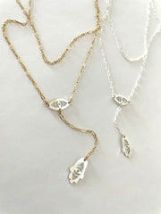 Miriam Merenfeld Jewelry Necklaces Steph Eye and Hamsa Lariat - (Sterling Silver, Gold-Plated or Two-Tone)