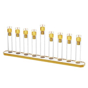 Feldart Menorahs Modern Tube Menorah - Gold