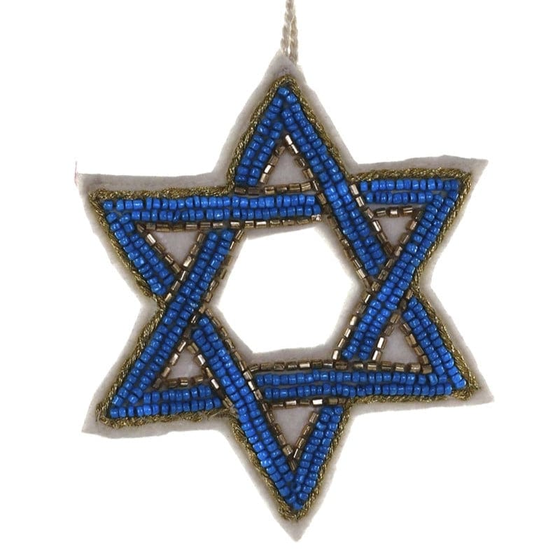 Cody Foster Ornaments Beaded Star of David Ornament by Cody Foster
