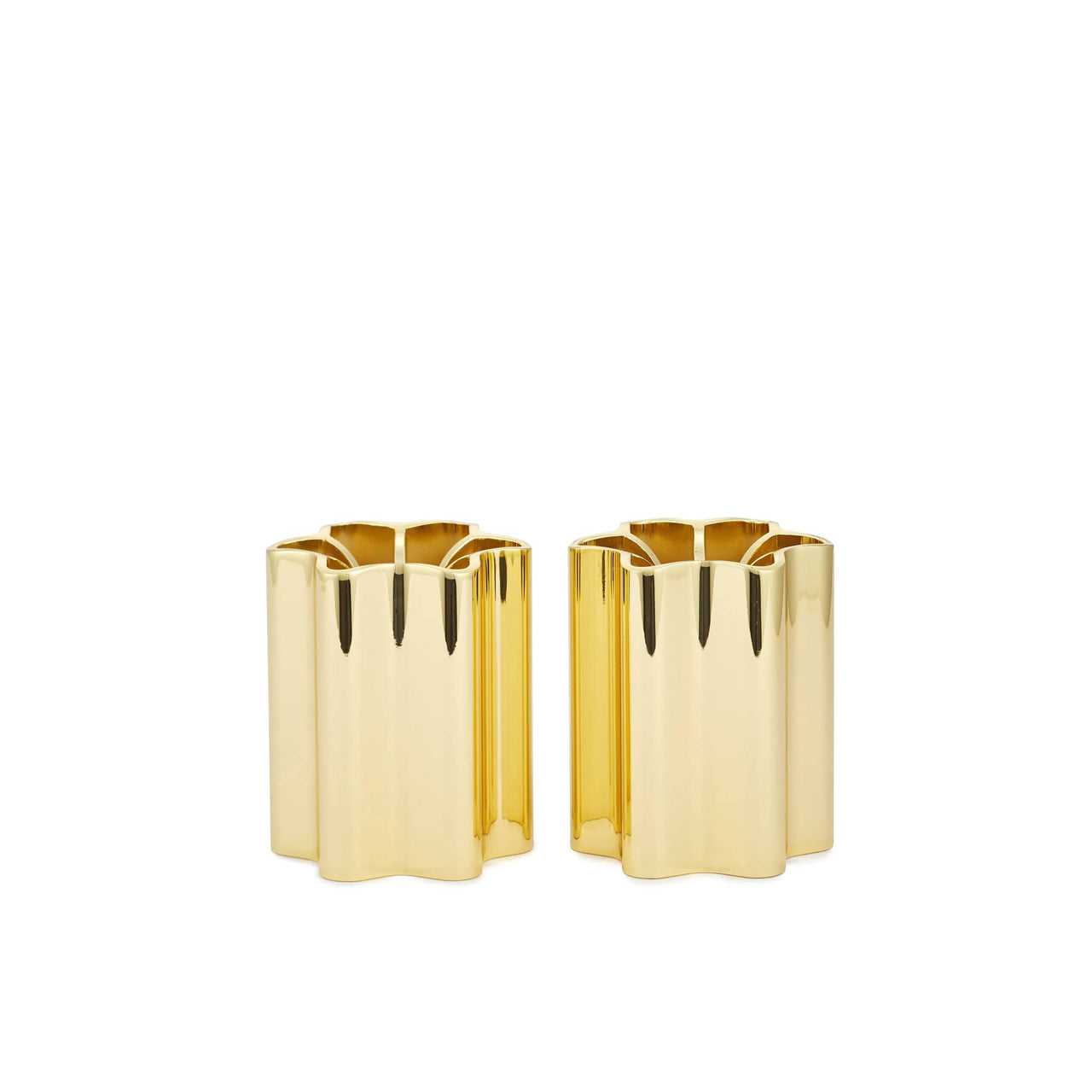 Modern Mensch - Modern Mensch Shabbat Candle Holders - Brass - ModernTribe