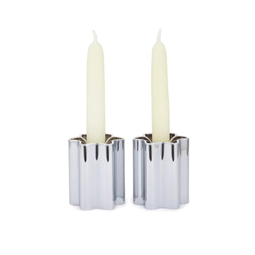 Modern Mensch Candlesticks Chrome Modern Mensch Candle Holders - Chrome