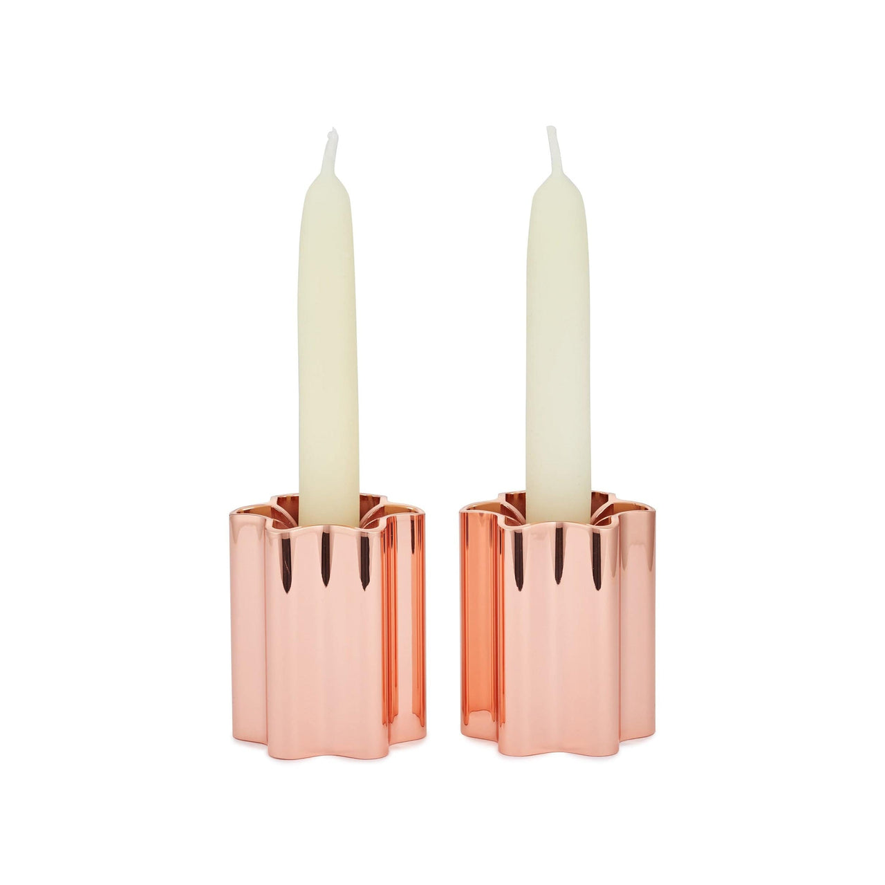 Modern Mensch - Modern Mensch Shabbat Candle Holders - Rose Gold - ModernTribe