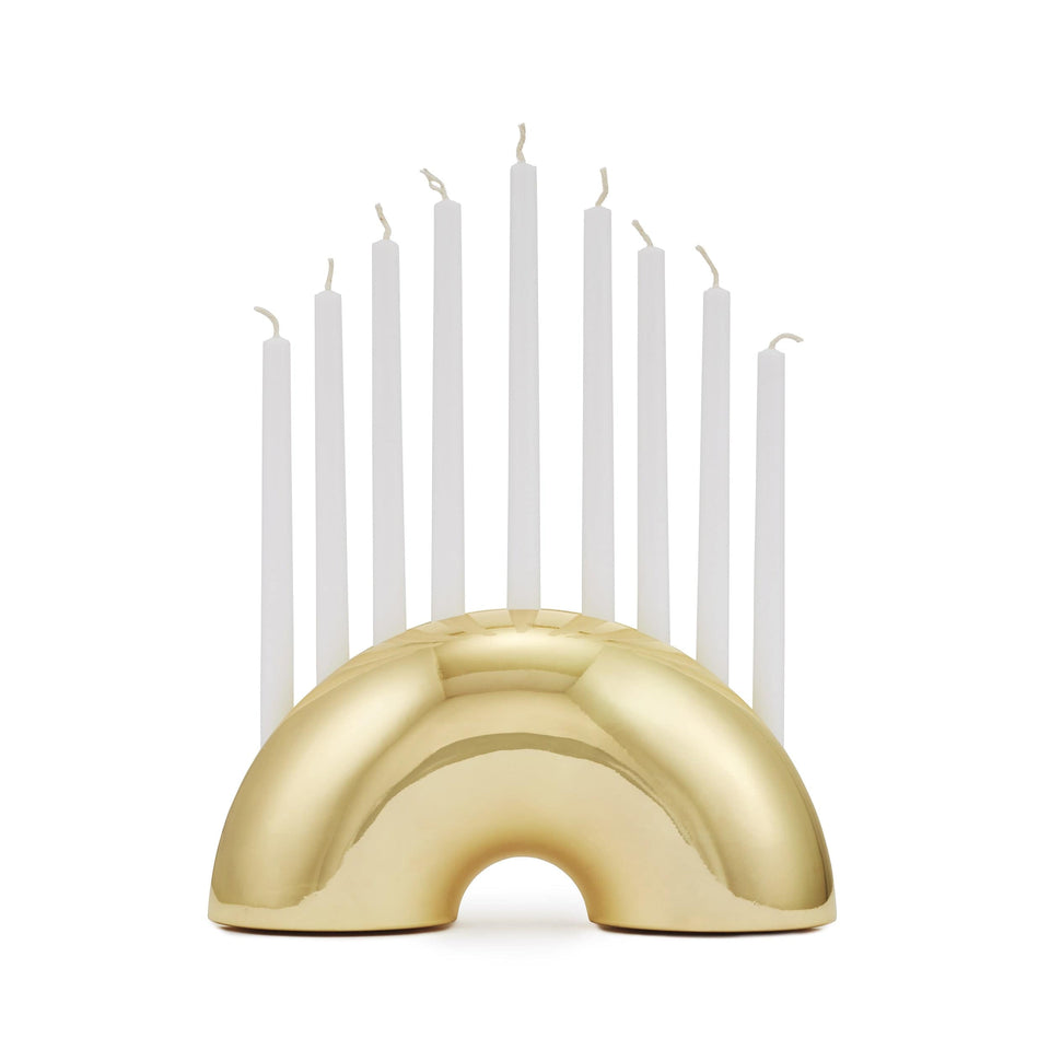 Modern Mensch - Nosh Menorah - Brass - ModernTribe