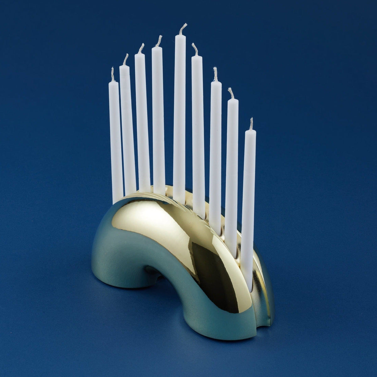 Modern Mensch - Nosh Menorah - Brass - ModernTribe