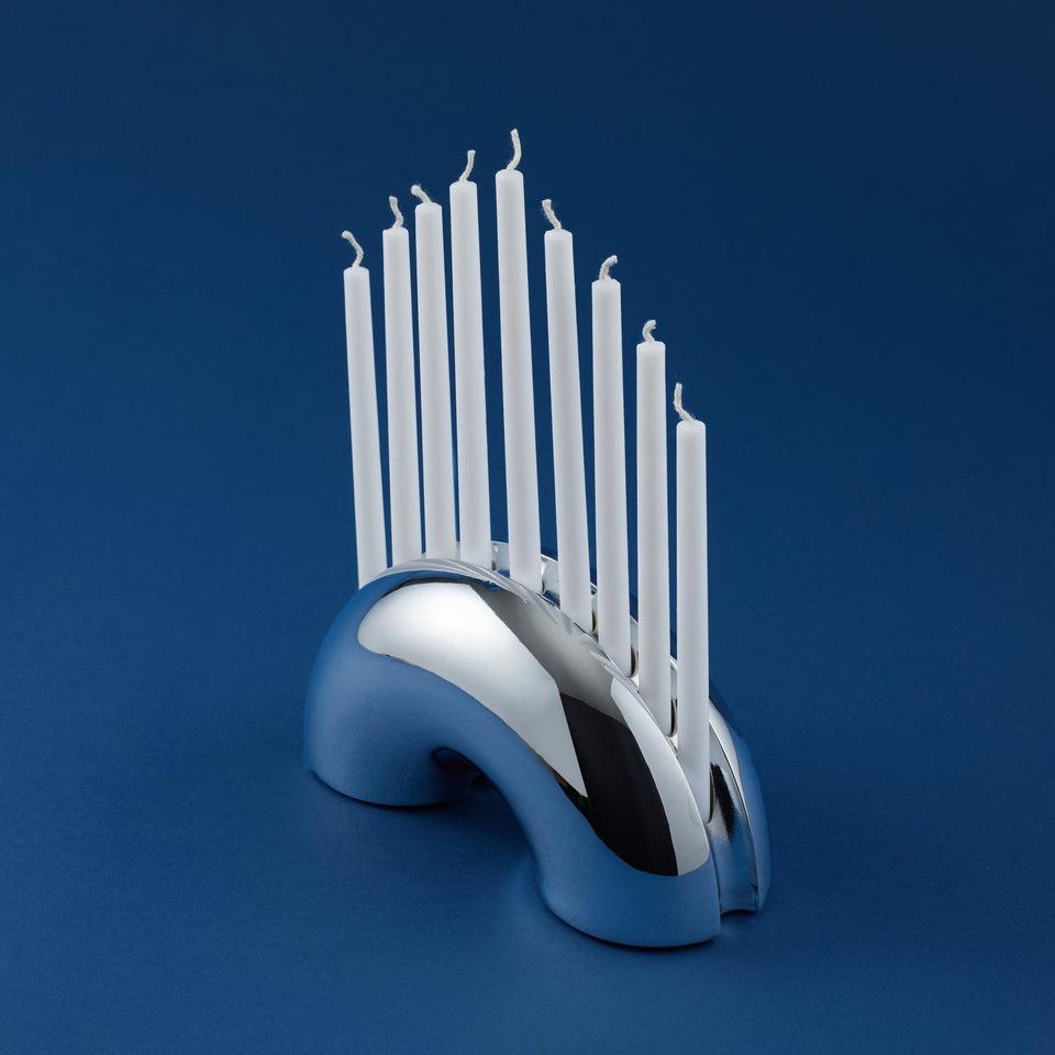 Modern Mensch - Nosh Menorah - Chrome - ModernTribe
