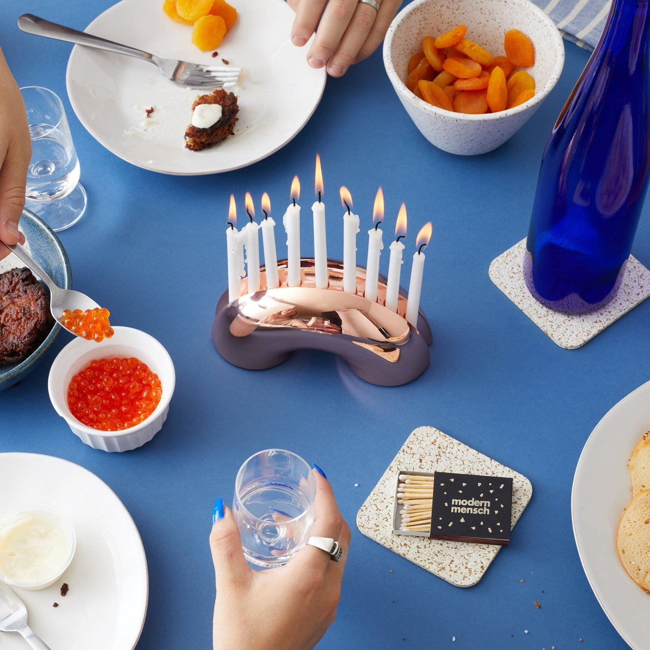 Modern Mensch - Nosh Menorah - Rose Gold - ModernTribe