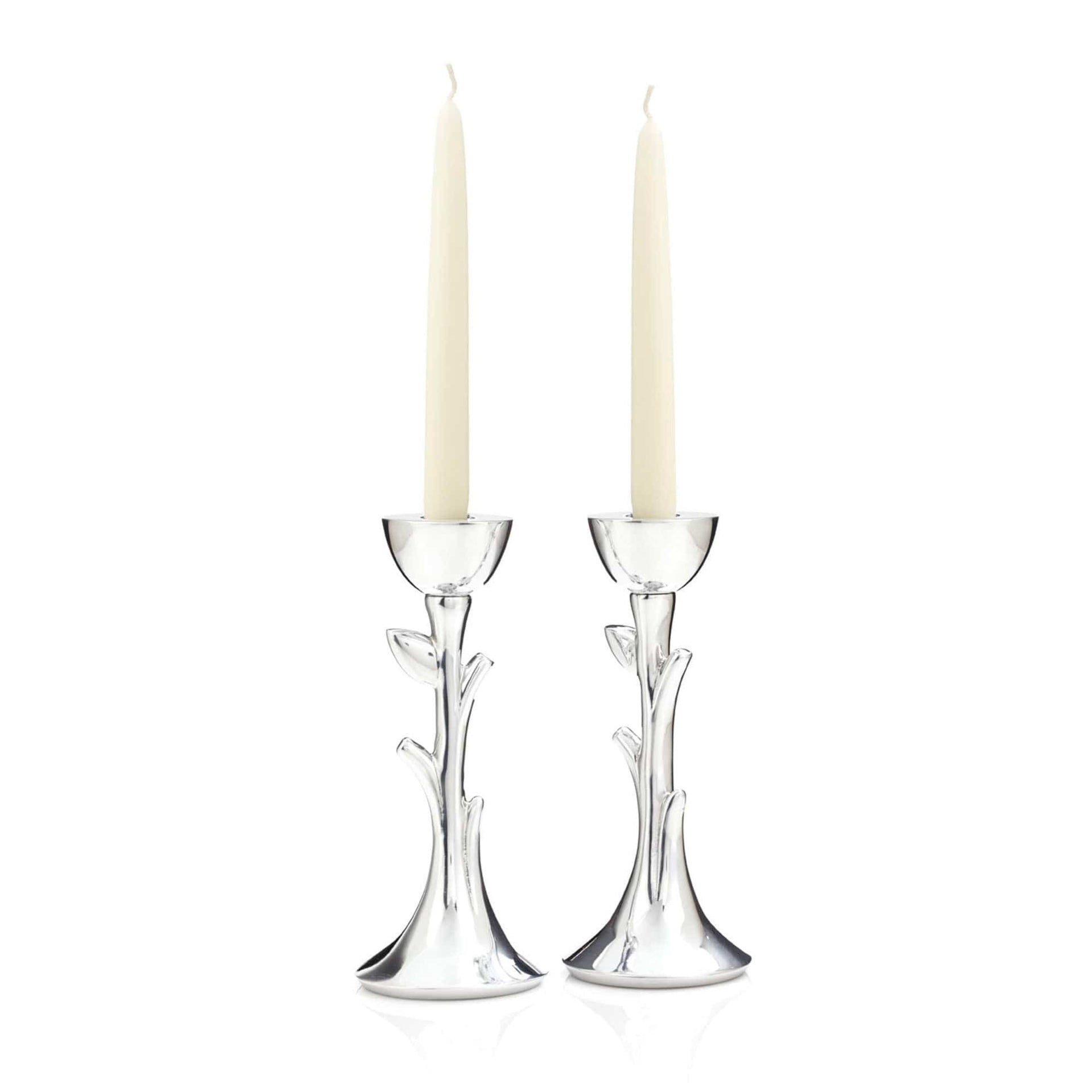 Nambé Candlesticks Tree of Life Sabbath Candlesticks by Nambé