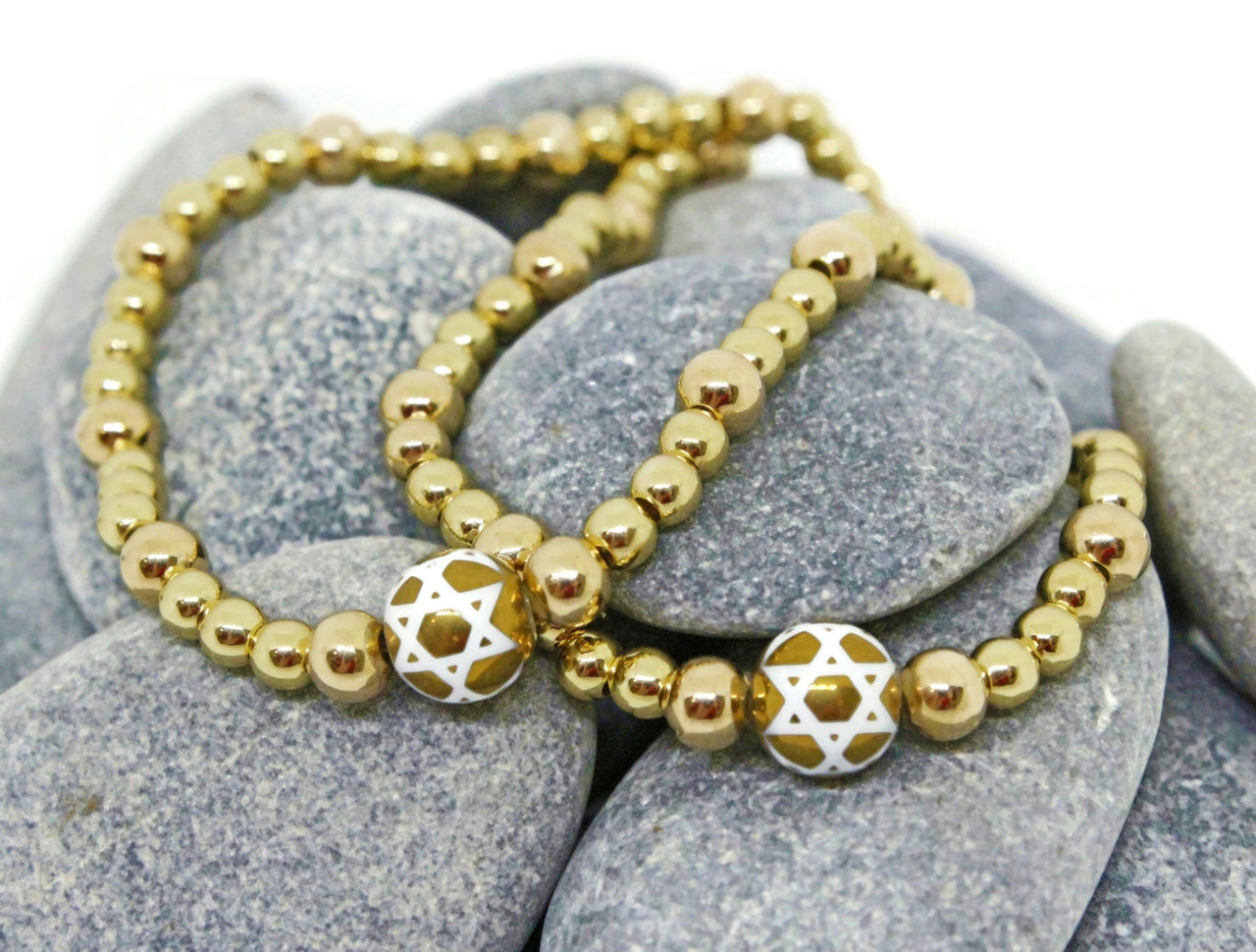 My Tribe by Sea Ranch Jewelry - Gold Beaded Star of David Bracelet - ModernTribe
