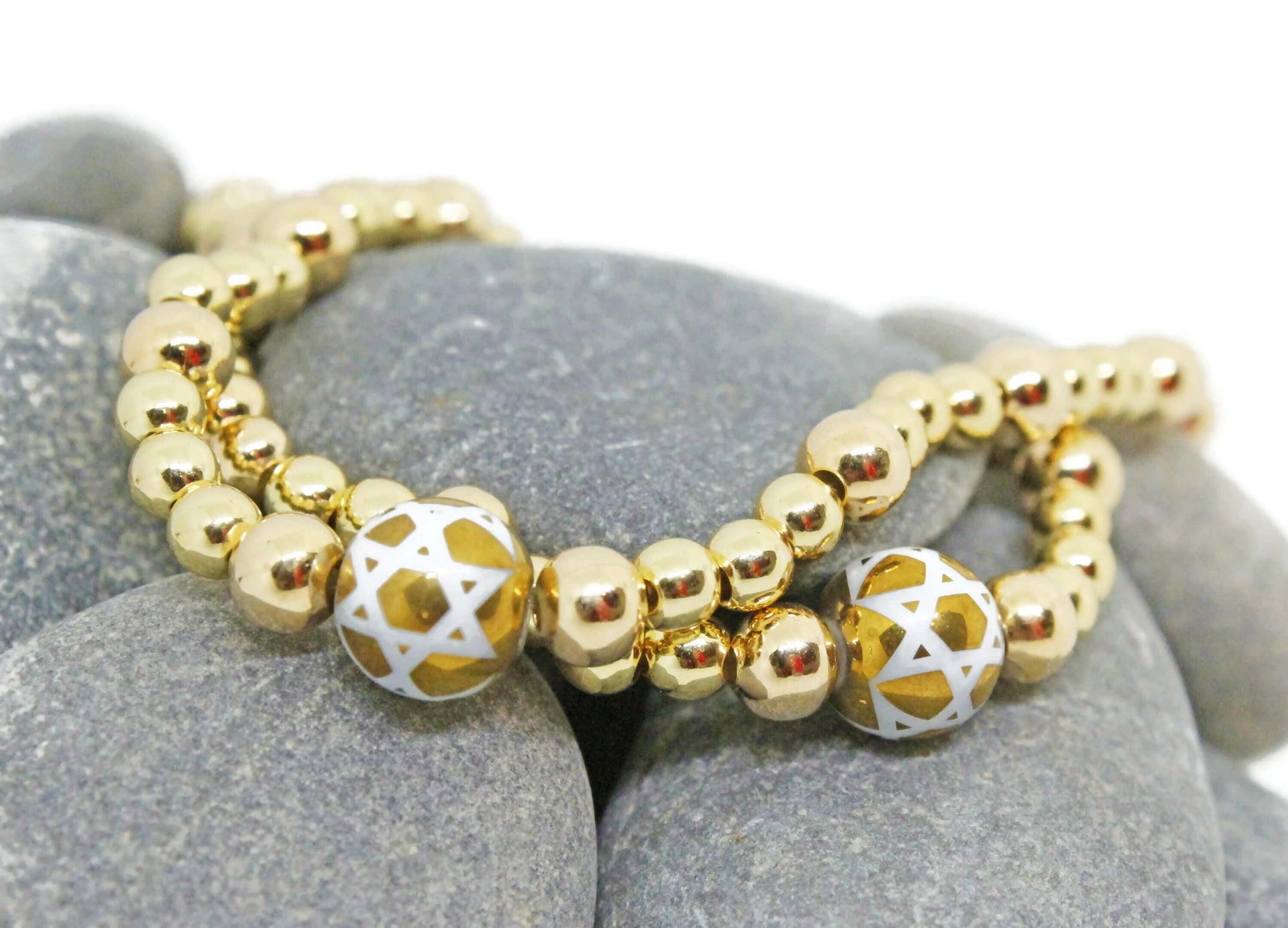My Tribe by Sea Ranch Jewelry Bracelets Gold Beaded Star of David Bracelet