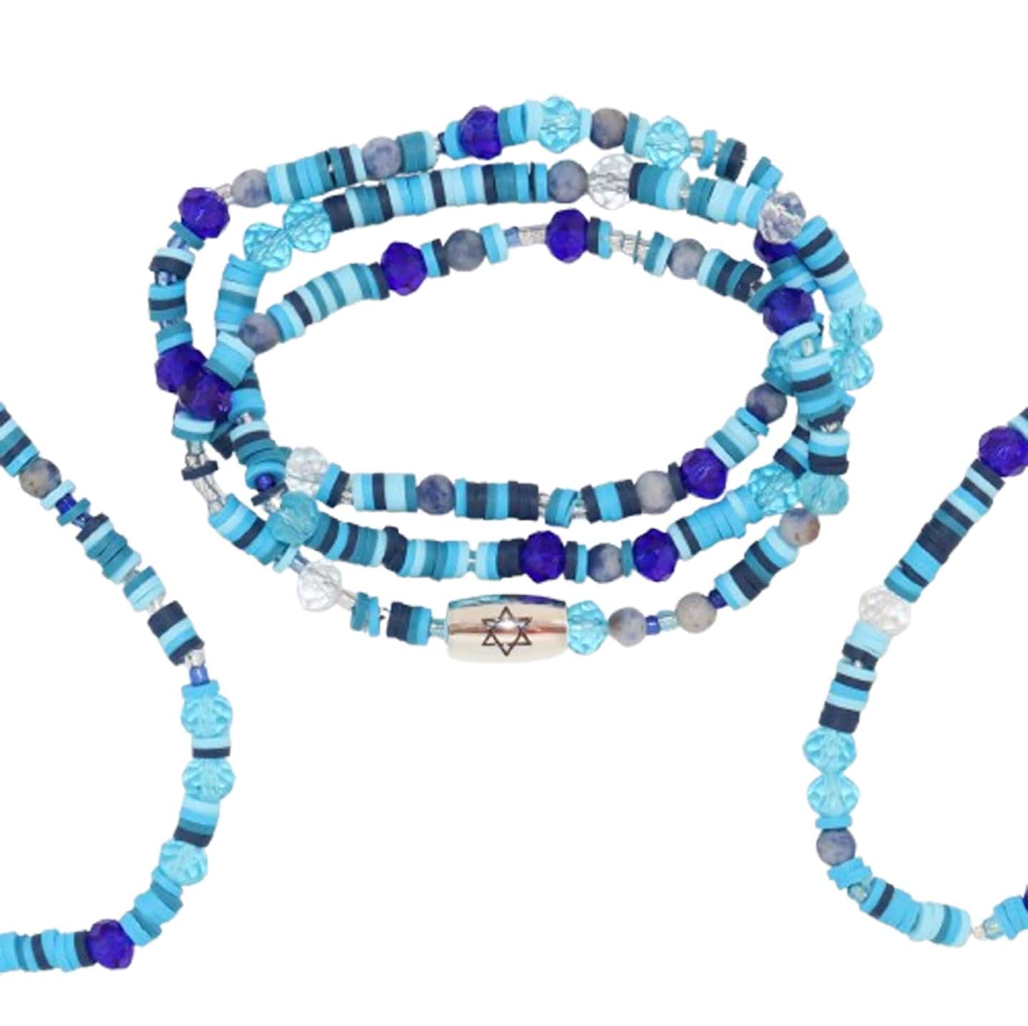 My Tribe by Sea Ranch Jewelry Bracelets Blue Star of David Beaded Friendship Bracelets - (Set of 3)