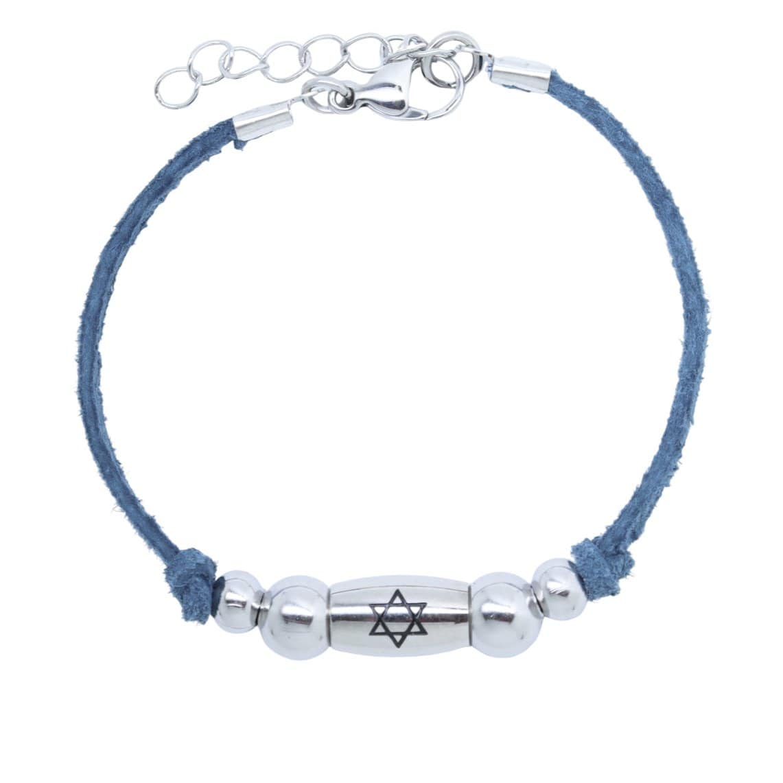 My Tribe by Sea Ranch Jewelry - Boho Steel Sleek Star of David Bracelet - Slate Blue - ModernTribe