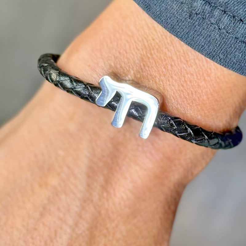 My Tribe by Sea Ranch Jewelry - To Life! Chai Woven Black Leather Bracelet - 7" or 8" - ModernTribe