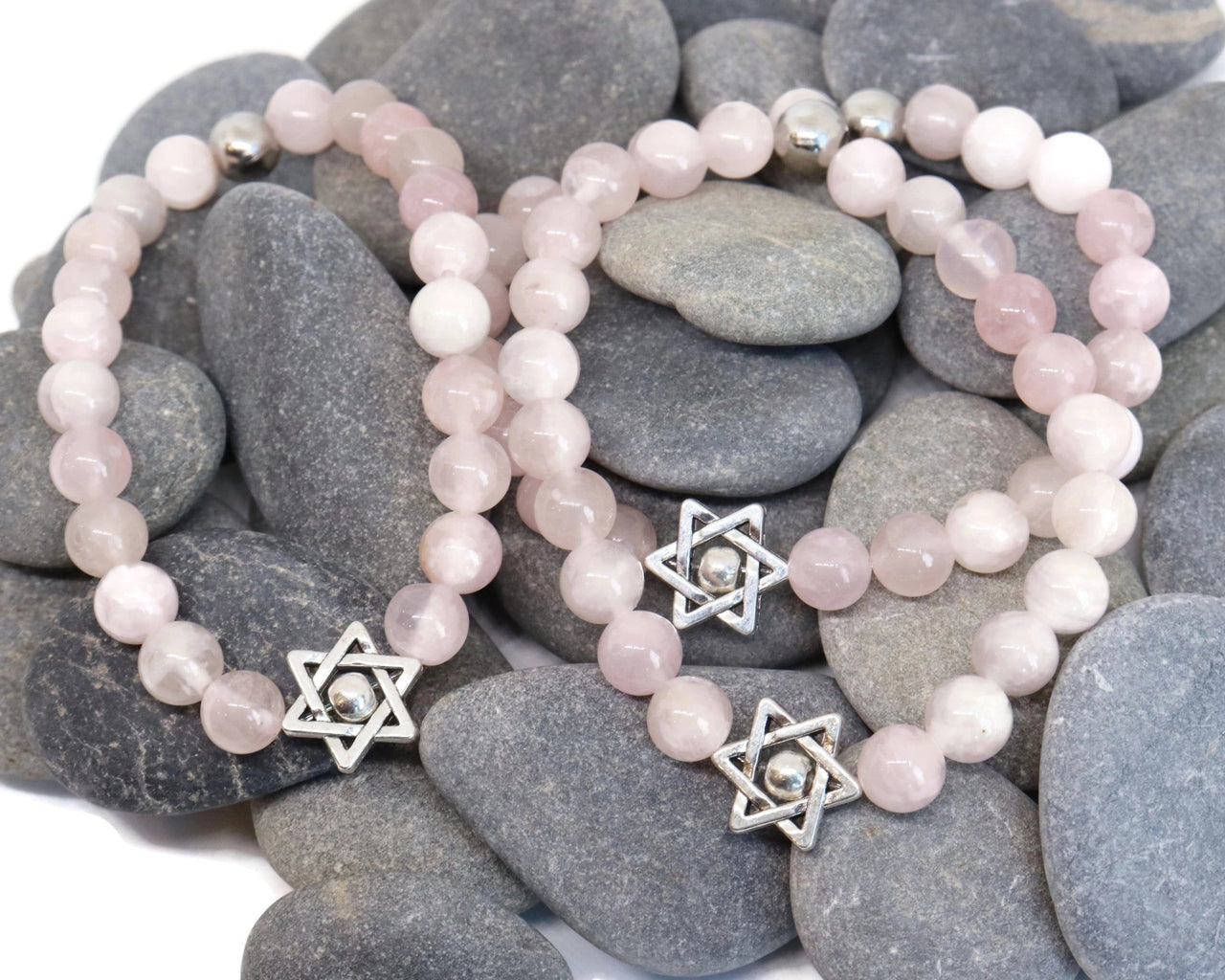 My Tribe by Sea Ranch Jewelry - Rose Quartz Star of David Beaded Bracelet - ModernTribe