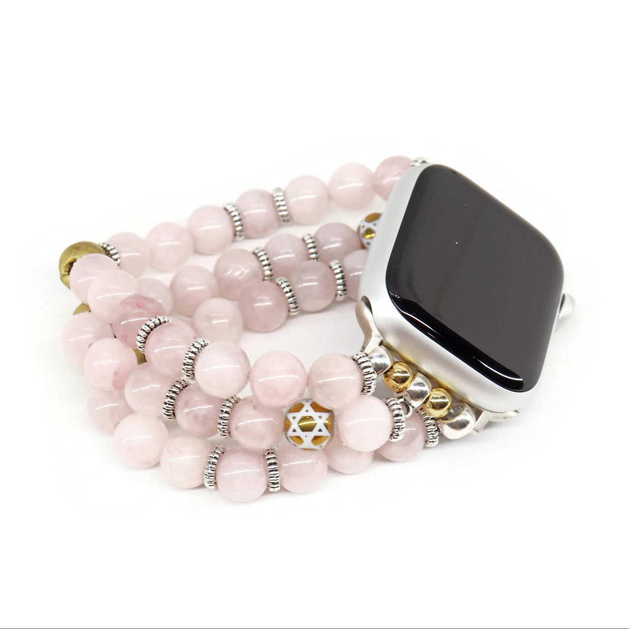 My Tribe by Sea Ranch Jewelry - Star of David Rose Quartz Apple Watch Bracelet - ModernTribe