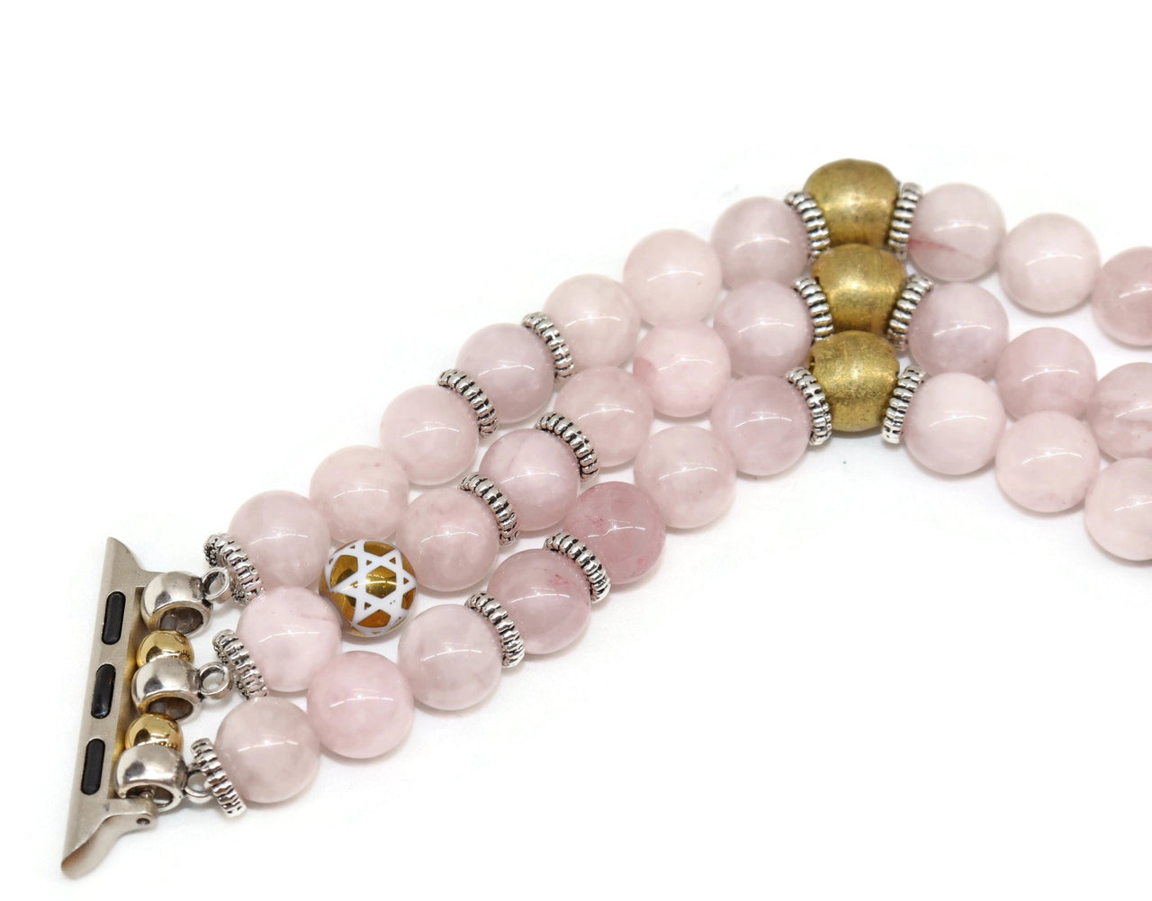 My Tribe by Sea Ranch Jewelry - Star of David Rose Quartz Apple Watch Bracelet - ModernTribe