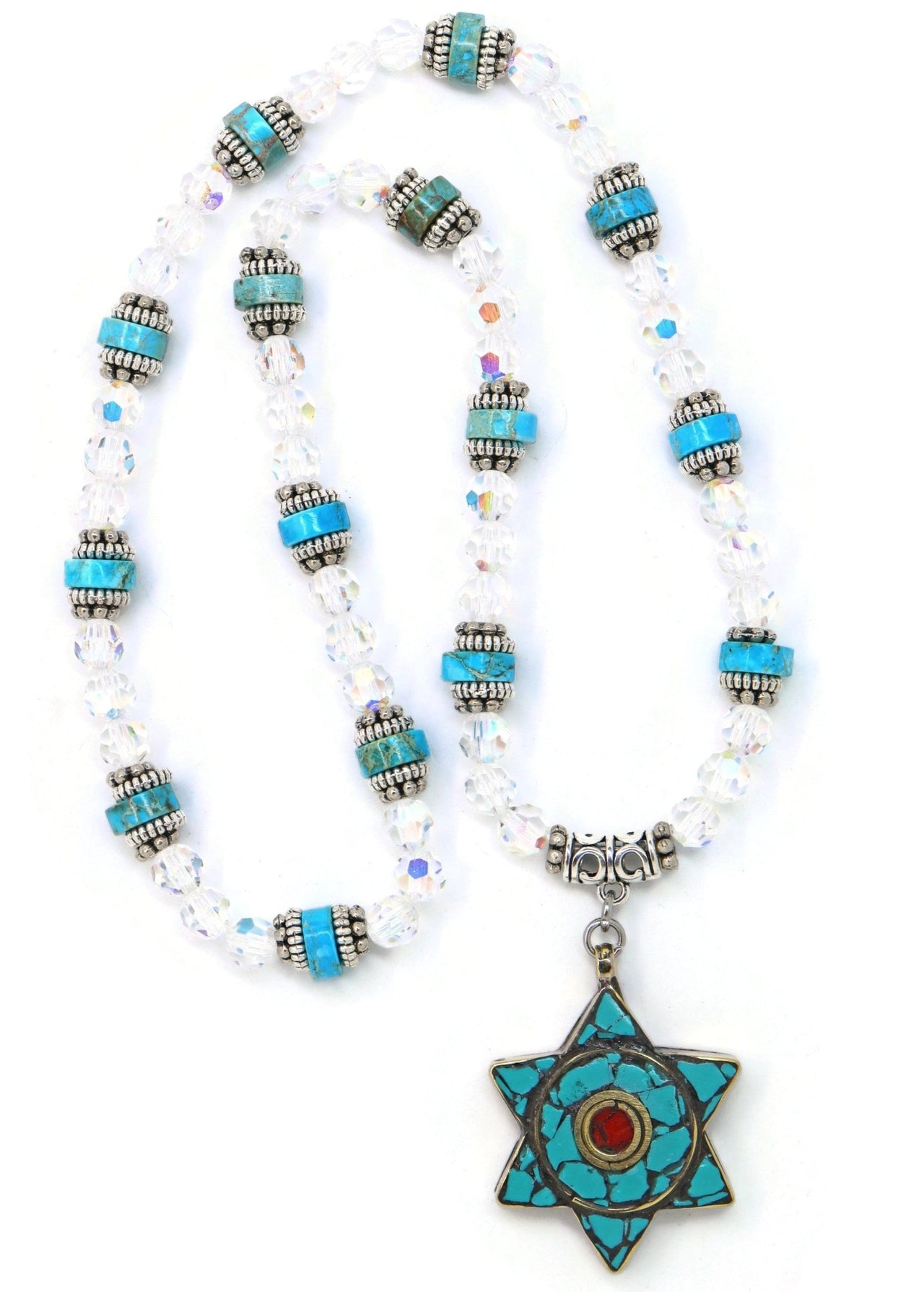 My Tribe by Sea Ranch Jewelry - Jasper and Crystal Star of David Necklace - ModernTribe