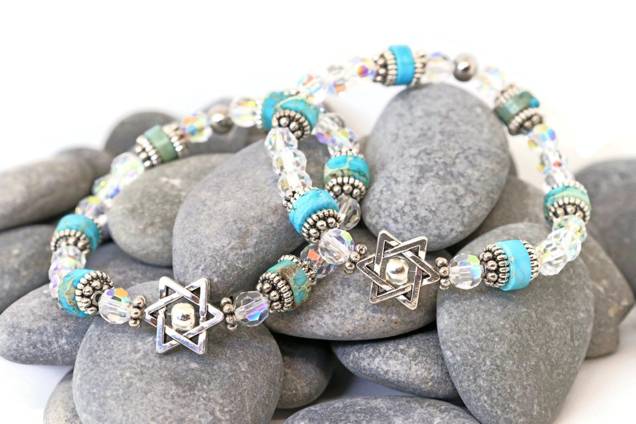 My Tribe by Sea Ranch Jewelry - Jasper and Crystal Star of David Bracelet - ModernTribe