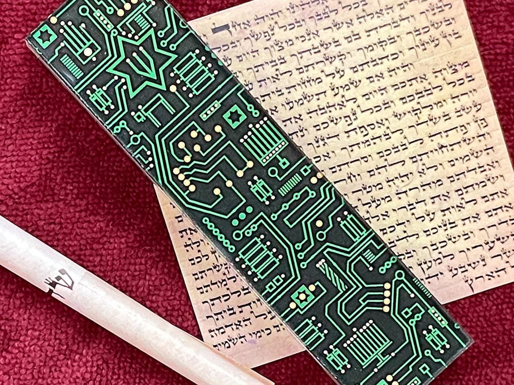 Caspi Cards & Art - Circuit Board Mezuzah - ModernTribe
