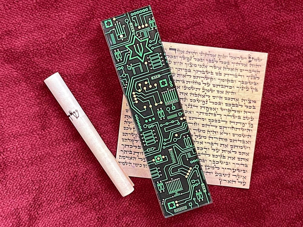 Caspi Cards & Art Mezuzahs Circuit Board Mezuzah