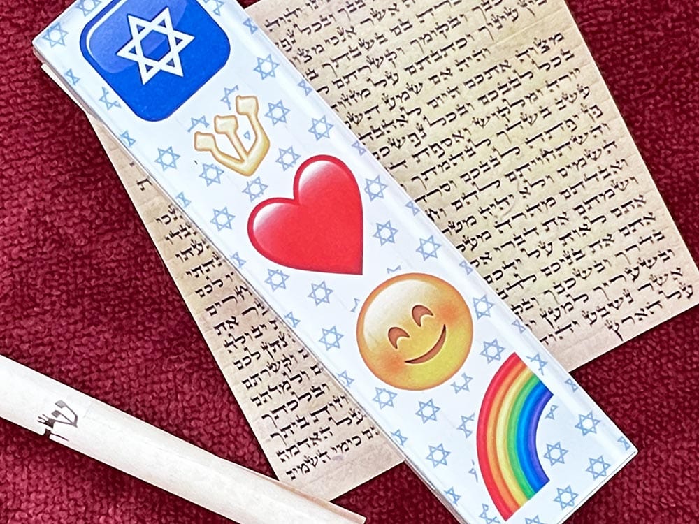 Caspi Cards & Art - Cutie Emoji Icons Mezuzah - ModernTribe