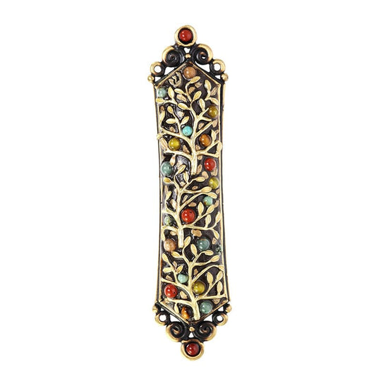 Tree of Life Gems Mezuzah by Michal Golan
