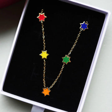 Mamaleh - Rainbow Star of David Necklace - ModernTribe