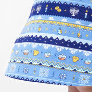 Bellabu Bear Dresses Hanukkah Fair Isle Bamboo Girls' Long Sleeve Dress by Bellabu Bear - (Sizes 2T - 14)