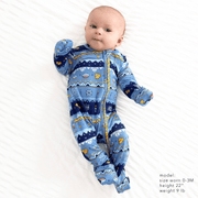 Bellabu Bear Pajamas Hanukkah Fair Isle Bamboo Convertible Footie by Bellabu Bear - (Baby Sizes 0 - 18M)