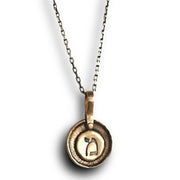 Marla Studio - Radiant Hebrew Initial Necklace by Marla Studio - Bronze - ModernTribe