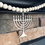 Inspired Indigo Garlands Laser-Cut Menorah Wood Garland