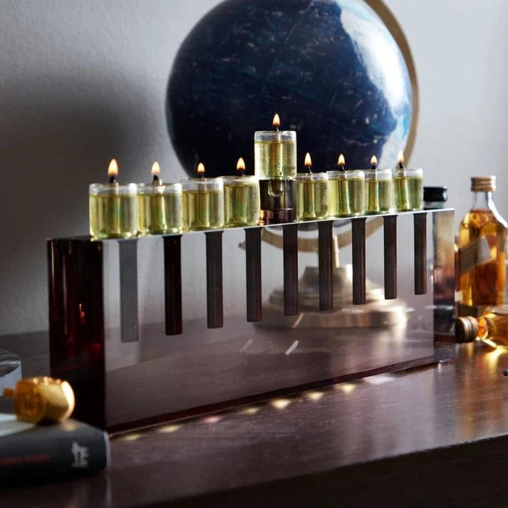 Apeloig Collection - Acrylic Oil Menorah - (Choice of Colors) - ModernTribe