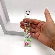 Florida-Funshine Mezuzahs Personalized Wildflower Acrylic Mezuzah
