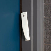 Green Judaica - Handmade Soft Blue Porcelain and Platinum Mezuzah - ModernTribe