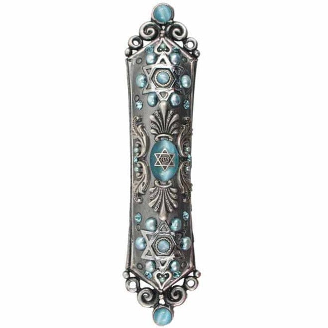 Michal Golan - Star of David in Cat’s Eye Mezuzah by Michal Golan - ModernTribe
