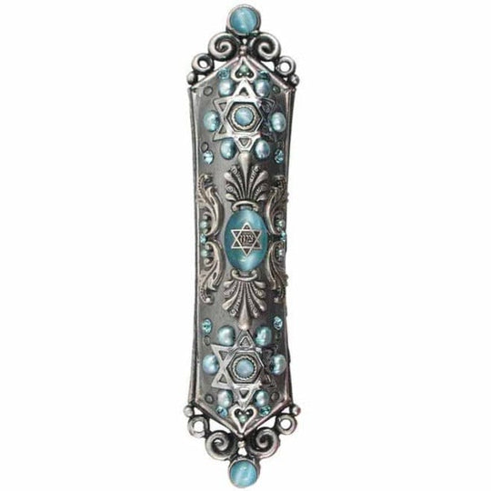 Star of David in Cat’s Eye Mezuzah by Michal Golan