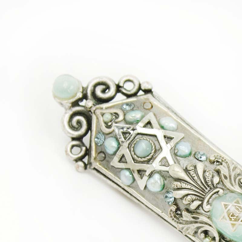 Michal Golan - Star of David in Cat’s Eye Mezuzah by Michal Golan - ModernTribe