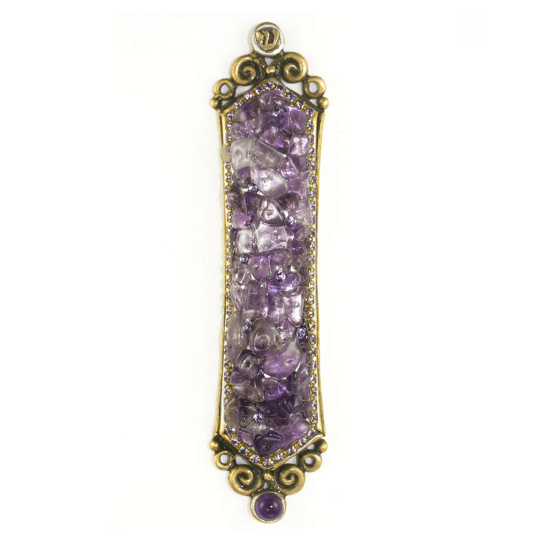 Michal Golan Mezuzahs Michal Golan Handmade Purple Quartz Mezuzah