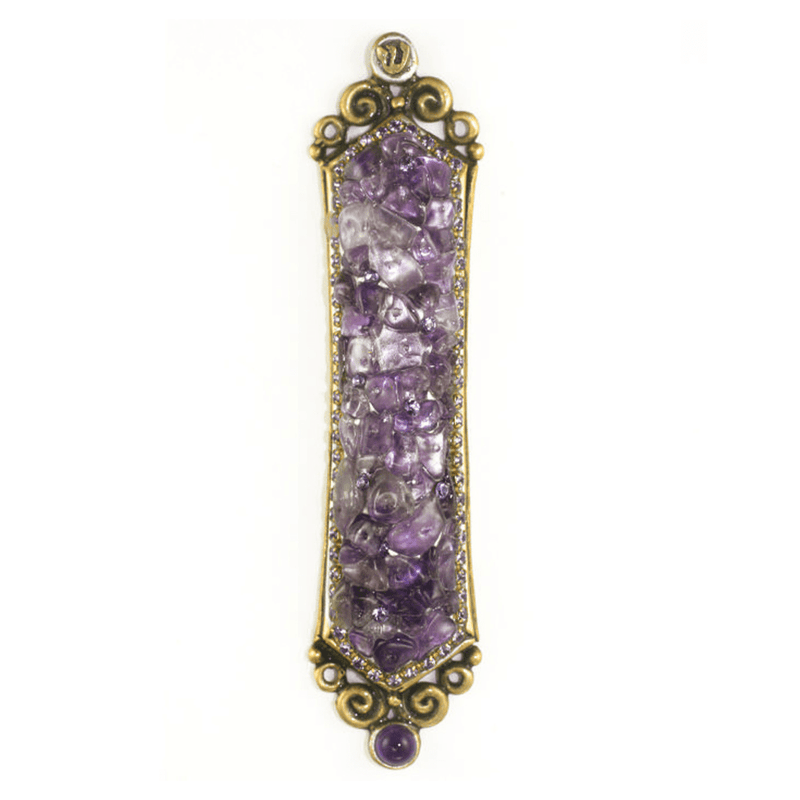 Michal Golan - Michal Golan Handmade Purple Quartz Mezuzah - ModernTribe