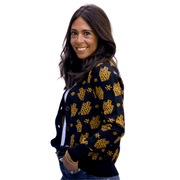 Midrash Manicures Sweaters Hanukkah Animal Print Cardigan - (Women's Sizes S - XL)