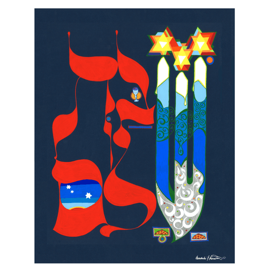 Shabbat Shalom Print by Mordechai Rosenstein
