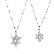 Emily Rosenfeld Necklaces Silver Mother and Daughter Sterling Silver Star of David Necklaces by Emily Rosenfeld