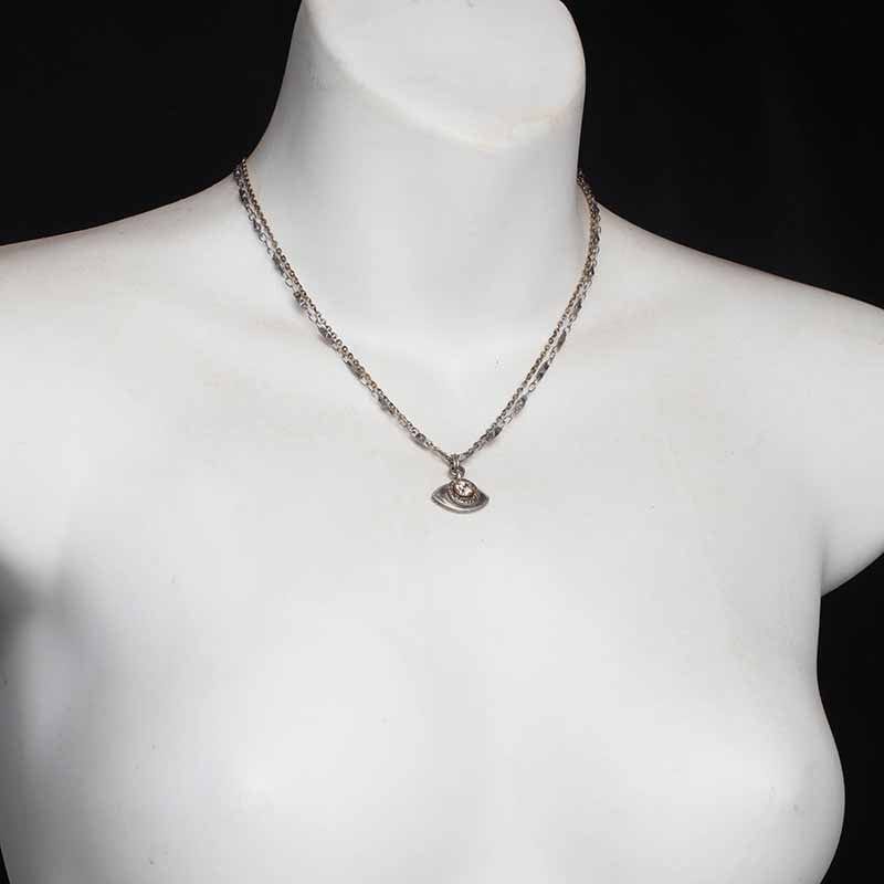 Michal Golan - Small Silver Evil Eye Necklace by Michal Golan - ModernTribe