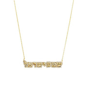 By Adina Eden Necklaces Gold-Plated Pave Bubble Shema Israel Necklace