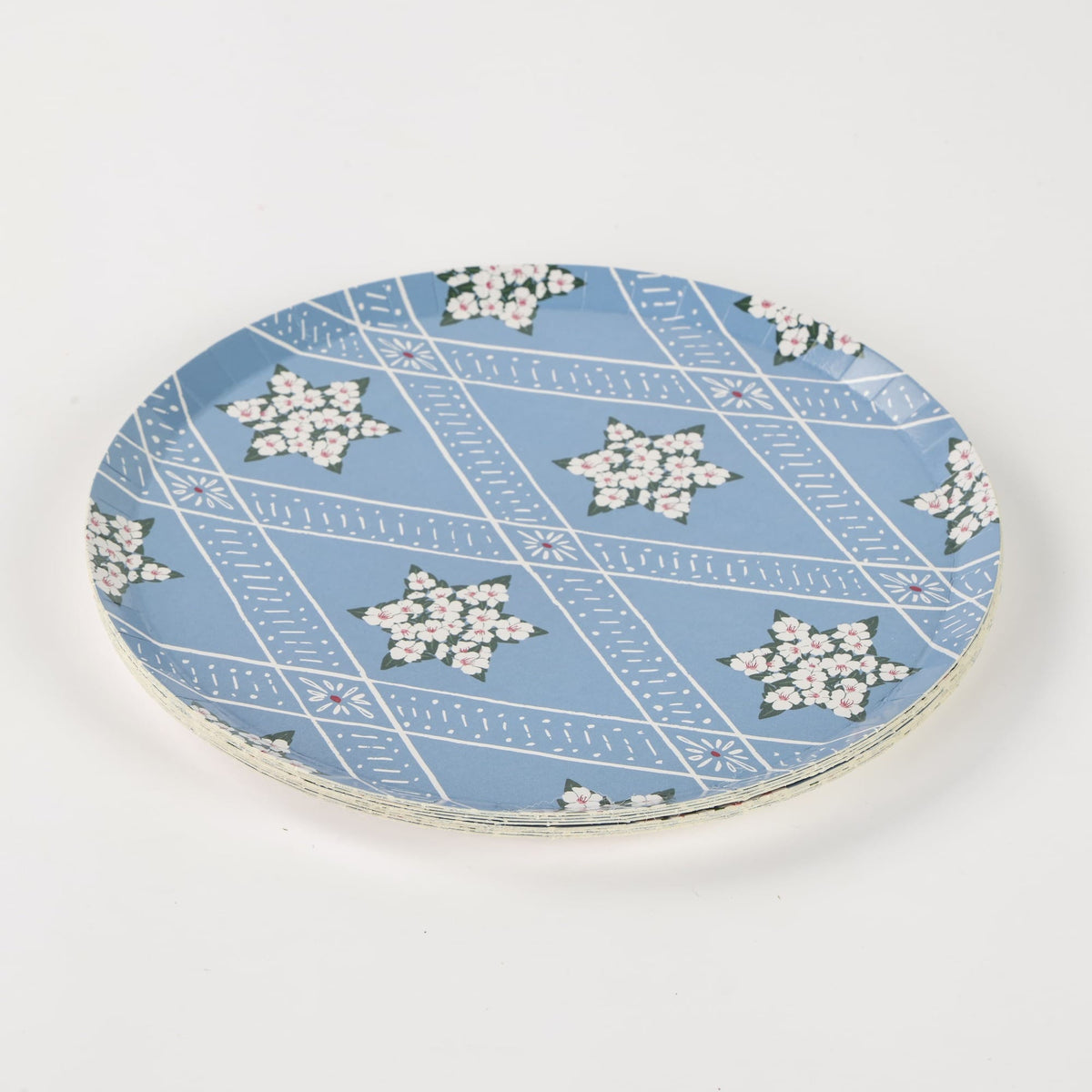 Almond Flower Repeat Plates - Set of 8