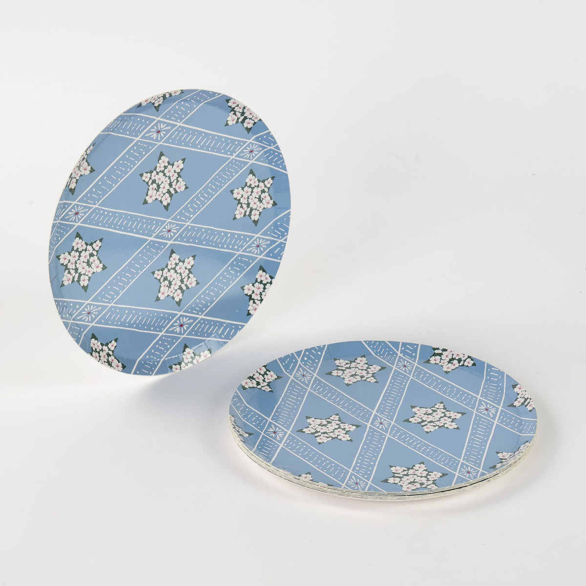 Almond Flower Repeat Plates - Set of 8