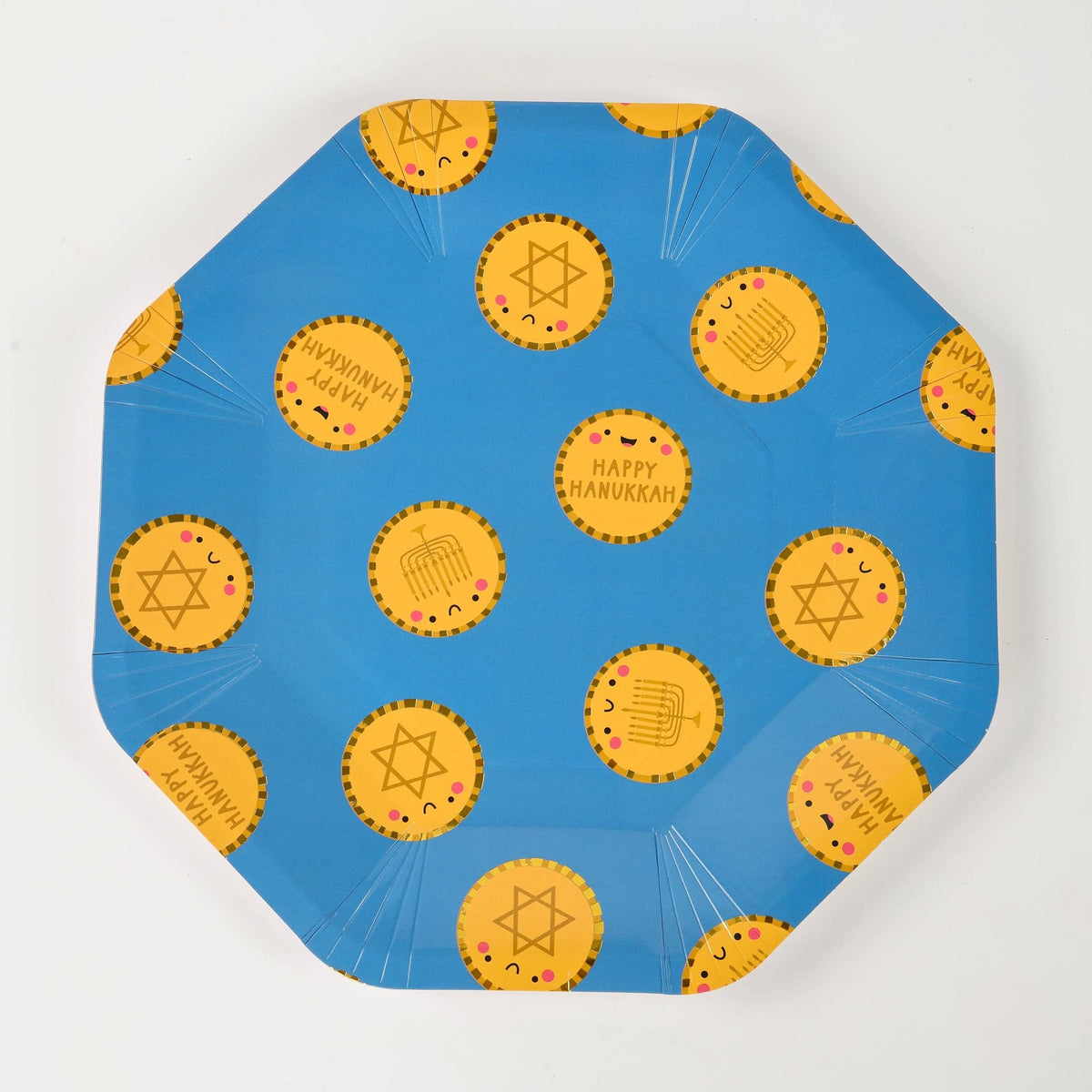 Chocolate Gelt Dinner Plates - Set of 8