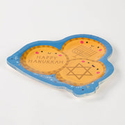 NESSI Dining Plates Chocolate Gelt Triple Paper Plates - Set of 8