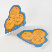 Chocolate Gelt Triple Plates - Set of 8